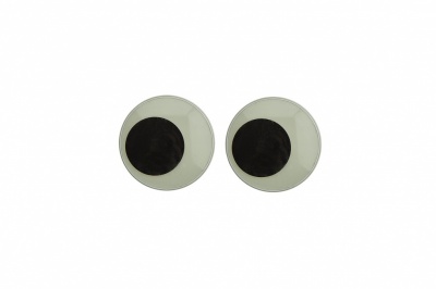 Глазки для игрушек, круглые, с ресничками, 10 мм/упак.50+/-2 шт, цв. -черно-белые - купить в Уфе. Цена: 21.24 руб.