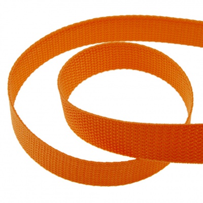 Стропа текстильная, шир. 25 мм (в нам. 50+/-1 ярд), цвет оранжевый - купить в Уфе. Цена: 409.94 руб.