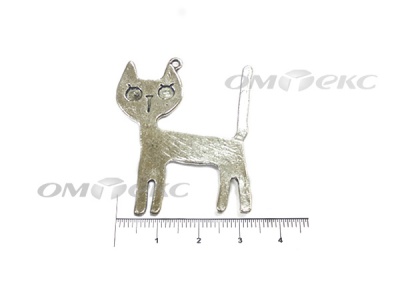Декоративный элемент для творчества из металла "Кот" - купить в Уфе. Цена: 13.33 руб.